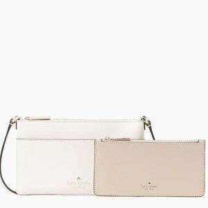 Kate Spade Sadie Crossbody Set Saffiano Leather K7402 Parchment MSRP $249